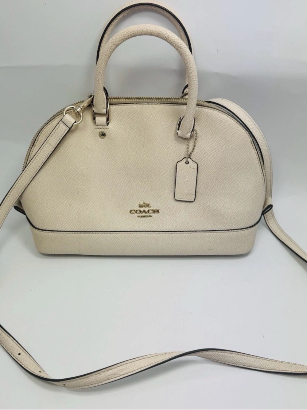 Coach Cream Dome Satchel Crossbody